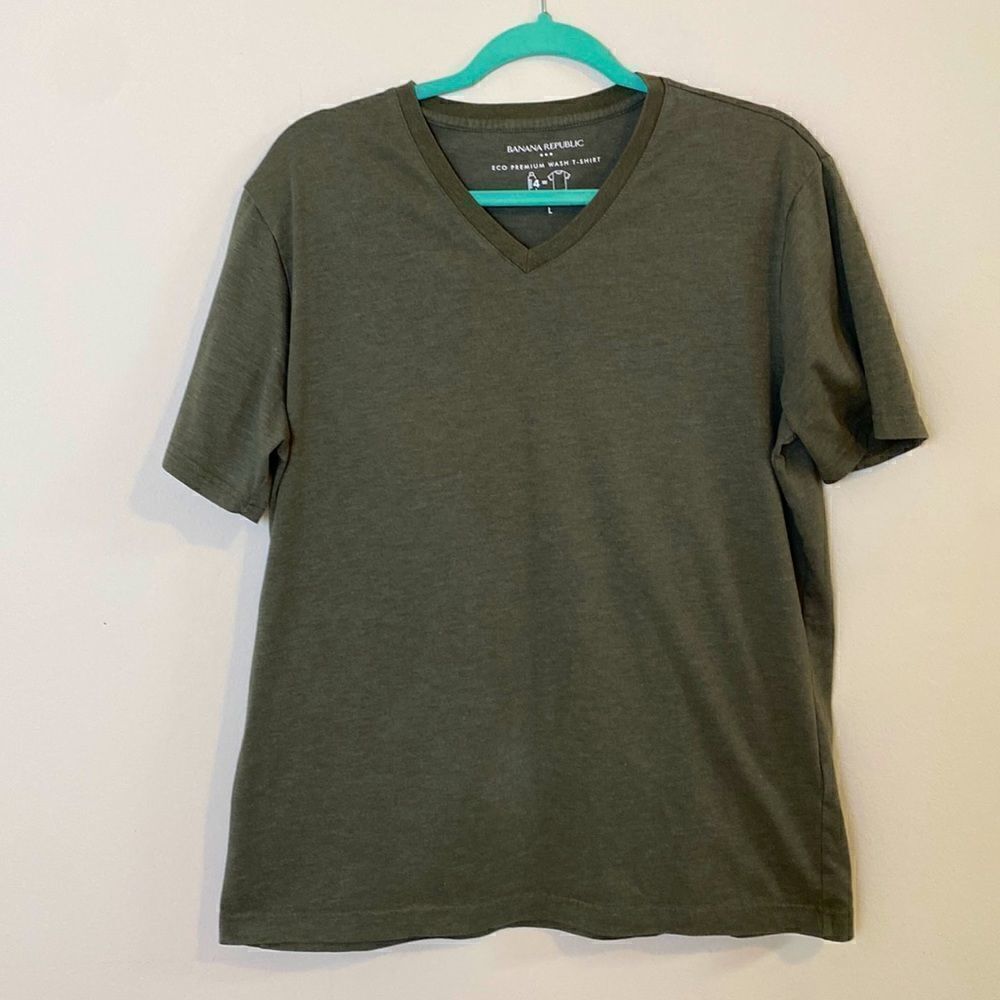 Banana Republic Tee Shirt Short Sleeve Olive Green Size Large